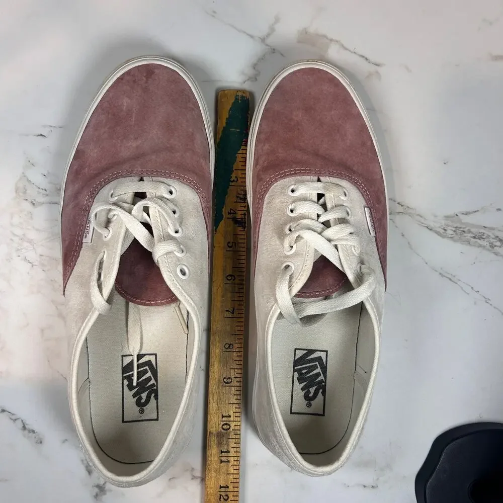 Vans Era Suede Sneakers Pink Cream Water Repellent Men 10.5 Women 12 Skate Shoes